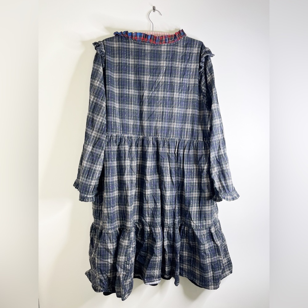 Anthropologie Dhruv Kapoor Ariana Plaid Ruffled Mini Dress - Picture 9 of 16